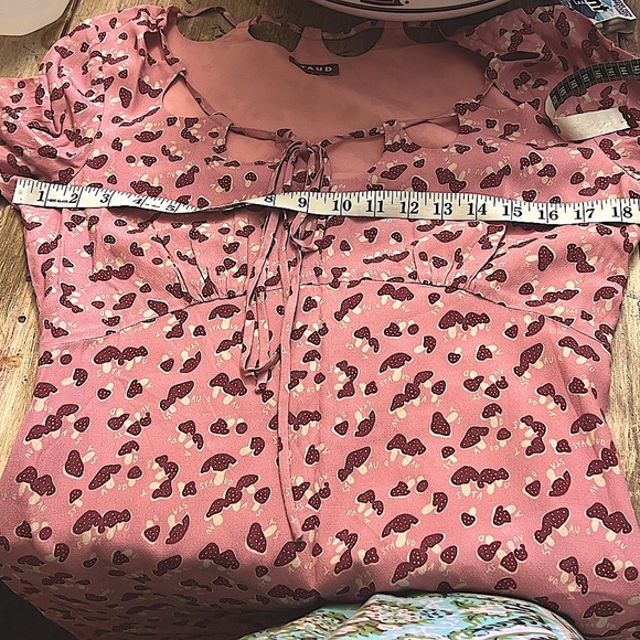 STAUD,Rare MUSHROOM DRESS, Long Sleeve Maxi Dress Boho Retro, Size 6 (MSRP$395) - Picture 13 of 14